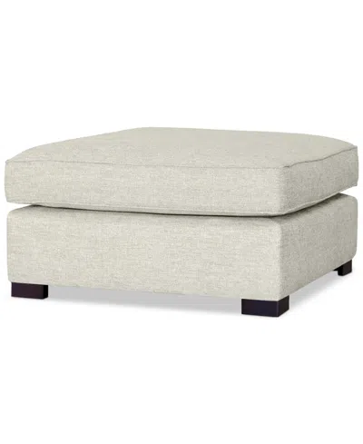 Macy's Nightford 38" Fabric Bumper Ottoman, Created For  In Lucca Ivory