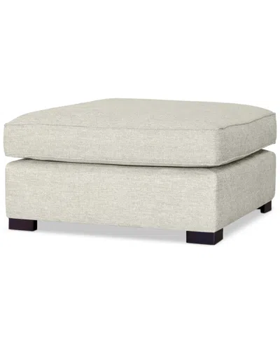 Macy's Nightford 38" Fabric Bumper Ottoman, Created For  In Maxwell Natural