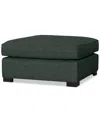 Macy's Nightford 38" Fabric Bumper Ottoman, Created For  In Maxwell Olive