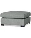 Macy's Nightford 38" Fabric Bumper Ottoman, Created For  In Maxwell Steel