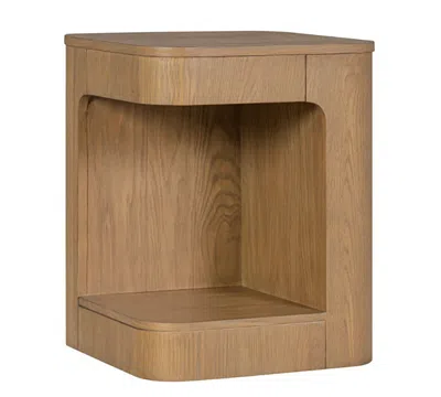 Macy's Nordic 18" Wood Chairside Table In Brown