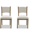 Macy's Nordic 2-pc Upholstered Dining Chair Set In Transparent