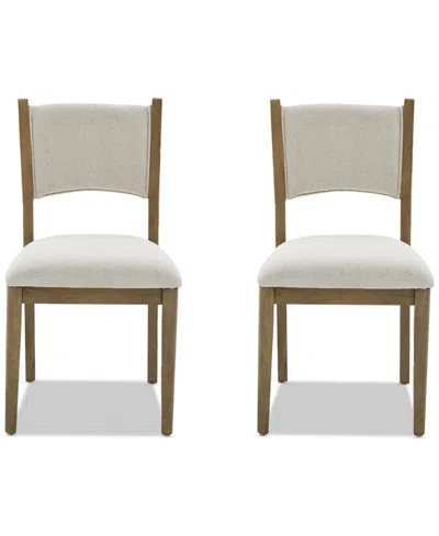 Macy's Nordic 2-pc Upholstered Dining Chair Set In Transparent