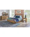 Macy's Nordic 3 Pc. King Panel Set (bed, Dresser & Open Nightstand) In Brown
