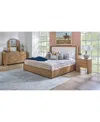 Macy's Nordic 3 Pc. King Upholstered Set (bed, Dresser & Nightstand) In Brown
