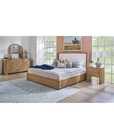Macy's Nordic 3 Pc. King Upholstered Set (bed, Dresser & Nightstand) In Brown