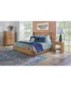 Macy's Nordic 3 Pc. Queen Panel Set (bed, Chest & Open Nightstand) In Brown