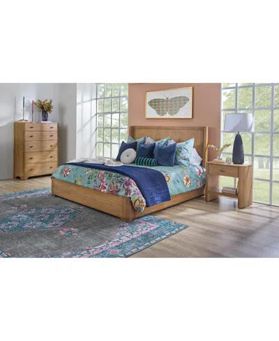Macy's Nordic 3 Pc. Queen Panel Set (bed, Chest & Open Nightstand) In Brown