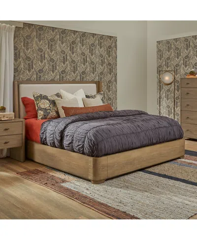 MACY'S NORDIC 3 PC. QUEEN UPHOLSTERED SET (BED, CHEST & NIGHTSTAND)