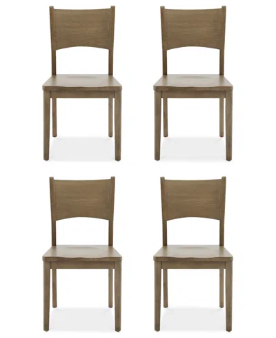 Macy's Nordic 4-pc Side Chair Set In Transparent