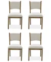 Macy's Nordic 4-pc Upholstered Dining Chair Set In Transparent