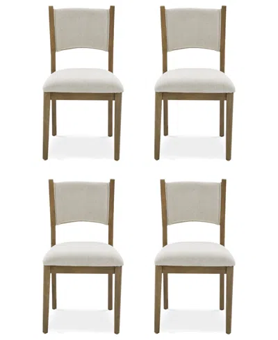 Macy's Nordic 4-pc Upholstered Dining Chair Set In Transparent