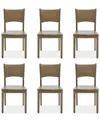 Macy's Nordic 6-pc Side Chair Set In Brown