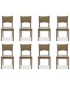 Macy's Nordic 8-pc Side Chair Set In Transparent