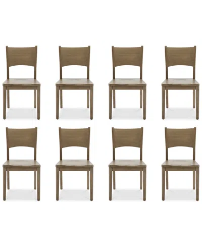 Macy's Nordic 8-pc Side Chair Set In Transparent