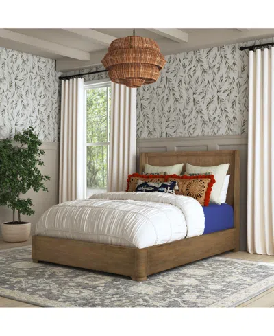 Macy's Nordic King Panel Bed In Brown