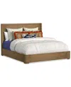Macy's Nordic Queen Panel Bed In Brown