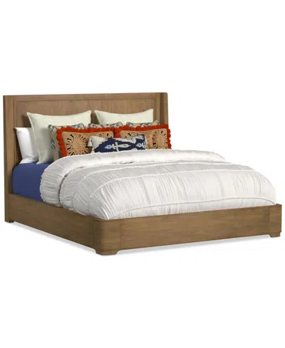 Macy's Nordic Queen Panel Bed In Brown