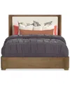 Macy's Nordic Queen Upholstered Bed In Brown