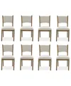 Macy's Nordic Upholstered Dining Chair, Set Of 8 In Transparent