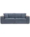 Macy's Nycolle 2-pc. Modular Fabric Sofa, Created For  In Midnight