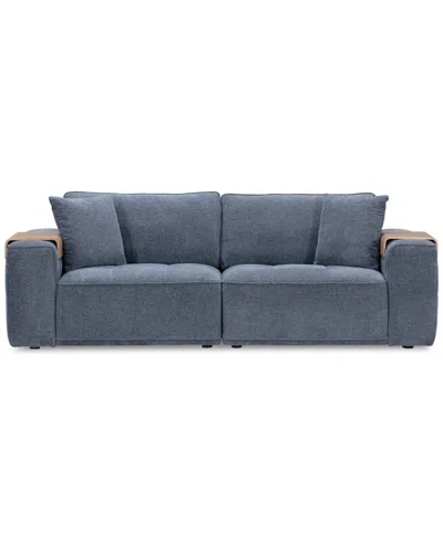 Macy's Nycolle 2-pc. Modular Fabric Sofa, Created For  In Midnight