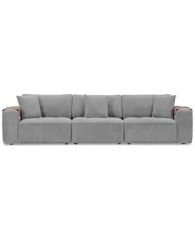 Macy's Nycolle 3-pc. Modular Fabric Sectional, Created For  In Mineral