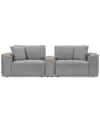 Macy's Nycolle 3-pc. Modular Fabric Sofa With Console, Created For  In Mineral