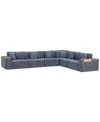 Macy's Nycolle 7-pc. Modular Fabric L-shape Sectional, Created For  In Midnight