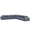 Macy's Nycolle 7-pc. Modular Fabric L-shape Sectional, Created For  In Midnight
