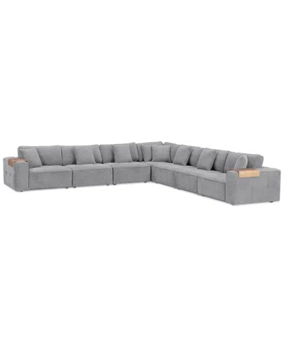 MACY'S NYCOLLE 7-PC. MODULAR FABRIC L-SHAPE SECTIONAL, CREATED FOR MACY'S