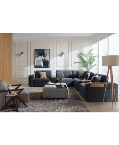 Macy's Nycolle Fabric Sectional Collection Created For Macys In Midnight