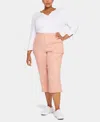Macy's Plus Size Linen-blend Stretch Utility Pants In Soulmate