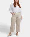 Macy's Nydj Plus Size Teresa Wide Leg Ankle Jeans In White