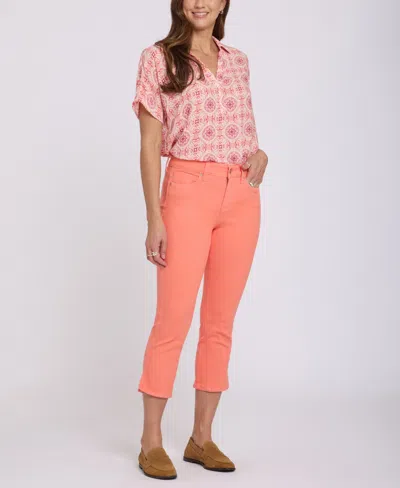 Macy's Nydj Women's Chloe High-rise Capri Jeans In Orange