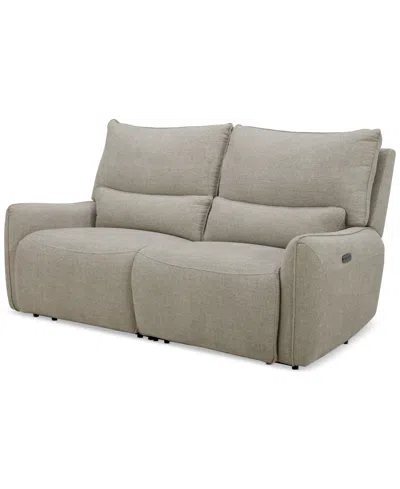 Macy's Olper 2-pc. Fabric Zero Wall Sectional Power Motion Sofa, Created For  In Sand