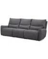 Macy's Olper 3-pc. Fabric Zero Wall Sectional Sofa With 2 Power Motion Chairs, Created For  In Slate