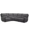 MACY'S OLPER 5-PC. FABRIC ZERO WALL SECTIONAL SOFA WITH THREE POWER MOTION PIECES & CONSOLE, CREATED FOR MA