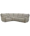 MACY'S OLPER 5-PC. FABRIC ZERO WALL SECTIONAL SOFA WITH TWO POWER MOTION PIECES & CONSOLE, CREATED FOR MACY