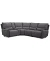 MACY'S OLPER 5-PC. FABRIC ZERO WALL SECTIONAL SOFA WITH TWO POWER MOTION PIECES & CONSOLE, CREATED FOR MACY