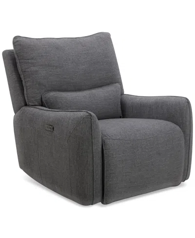 Macy's Olper Zero Wall Fabric Recliner, Created For  In Gray
