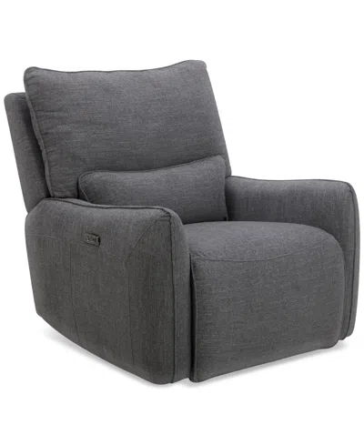 Macy's Olper Zero Wall Fabric Recliner, Created For  In Slate