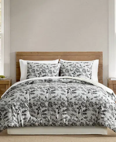 Macy's Ondine Floral 8-piece Comforter Sets In Gray