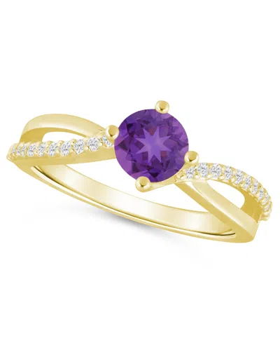 Macy's Onyx And White Diamond (1/6 Ct. T.w.) Ring In 10k White Gold