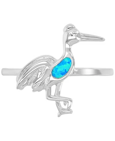Macy's Opal (0.15 Ct. T.w.) Ring In Sterling Silver
