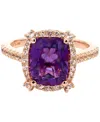 Macy's Opal (1 Ct. T.w.) & White Topaz (1/20 Ct. T.w.) Ring Set In Gold-plated Sterling Silver (also Availa In Amethyst