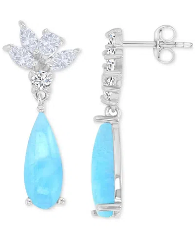 Macy's Opal (11.5 Ct. T.w.) Earrings In Sterling Silver In Metallic