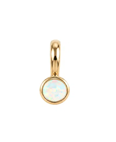Macy's Opal 14k Gold Round Pendant (1/20 Ct. T.w.)