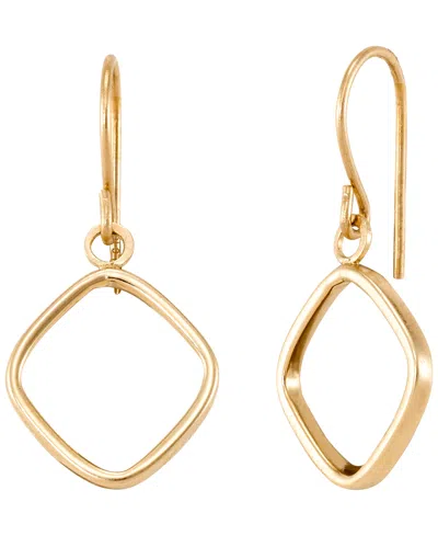 Macy's Open Square Drop Earrings In 10k Yellow Gold