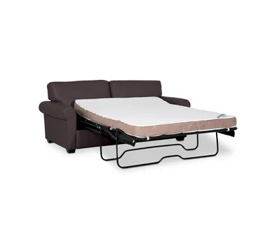 Macy's Orid 77" Full Roll Arm Leather Sleeper, Created For